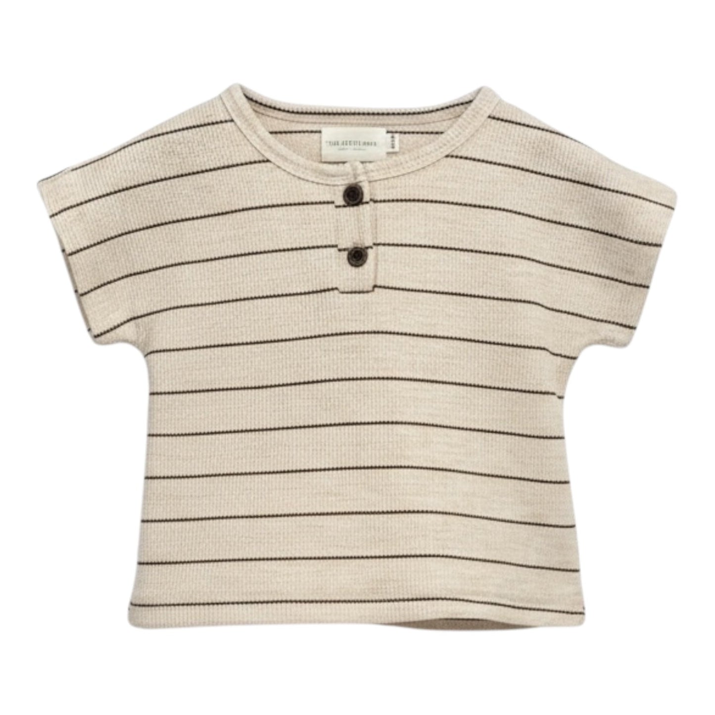 Beige Stripe Short Sleeve Top & Bloomer Set - The Little Hive