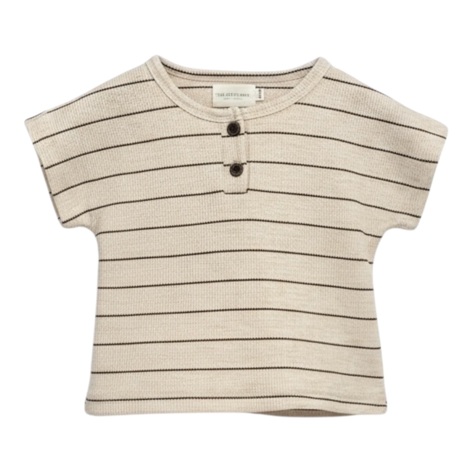 Beige Stripe Short Sleeve Top & Bloomer Set - The Little Hive