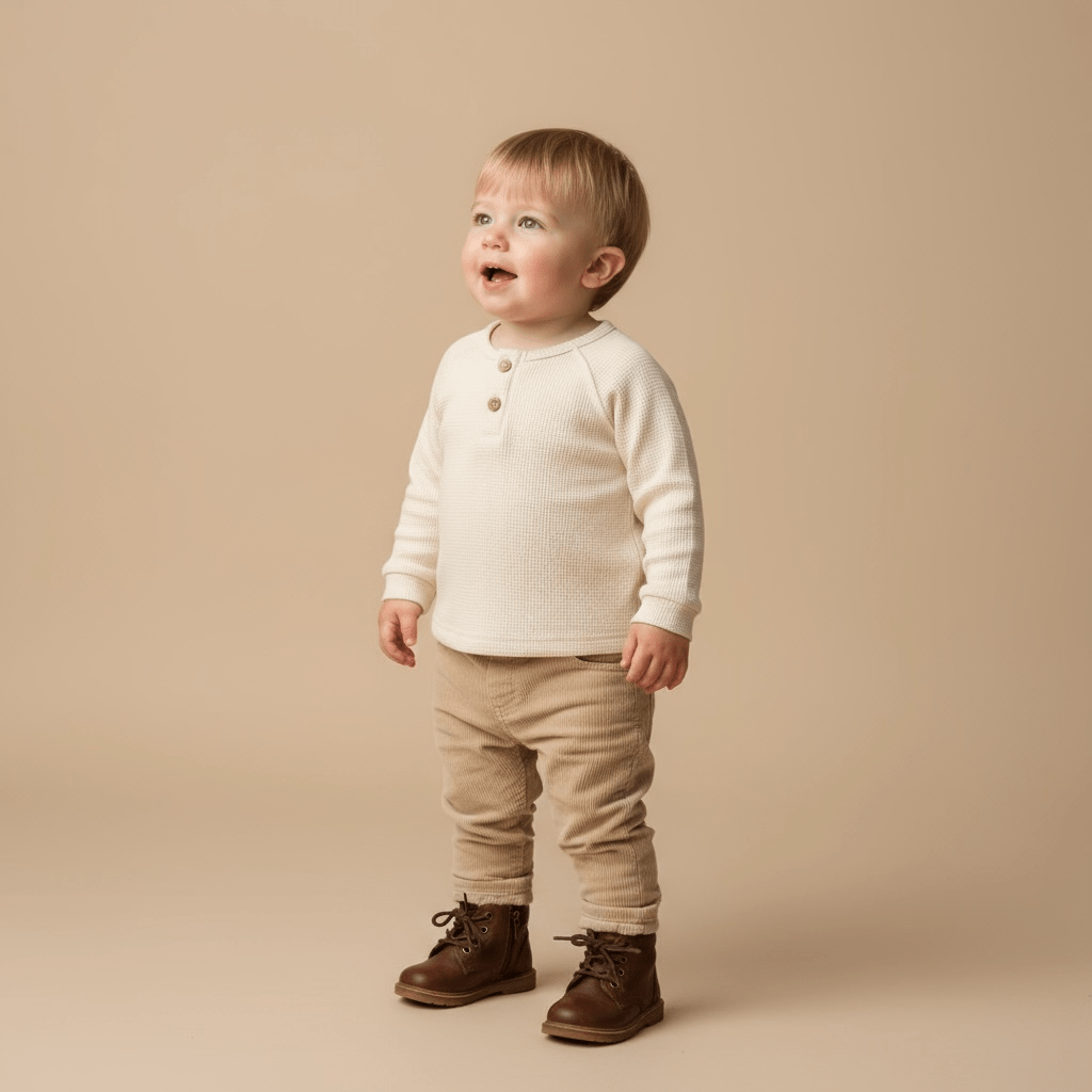 Beige Thick Long Sleeve Top - The Little Hive