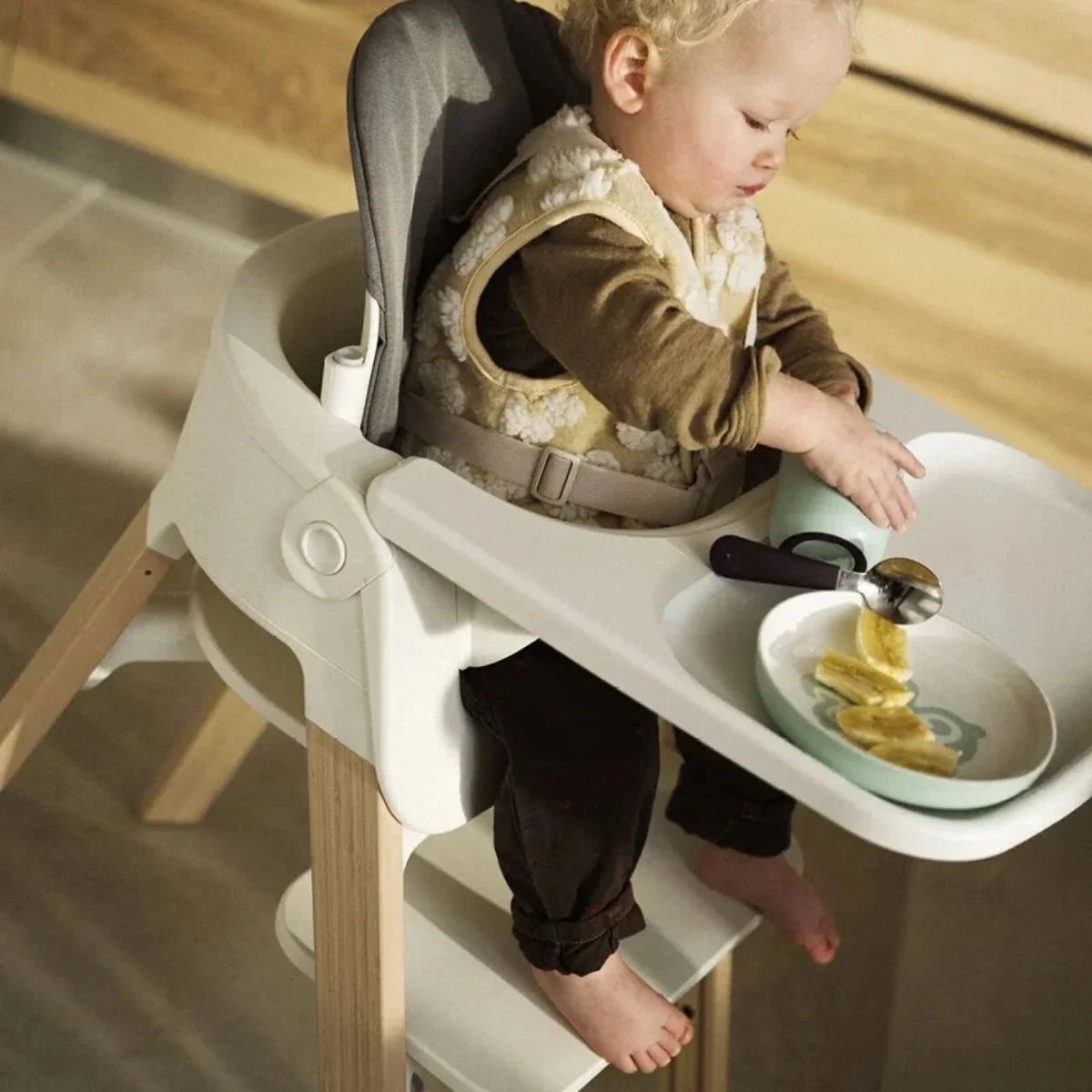 Stokke Steps Highchair - White & Natural