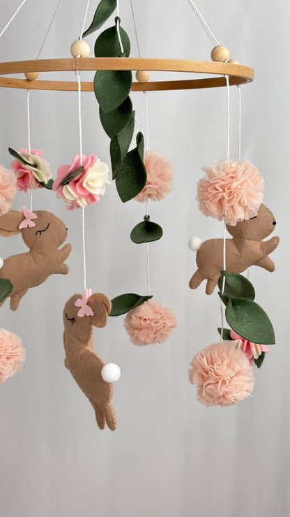 Blossom Bunny Cot Mobile - The Little Hive