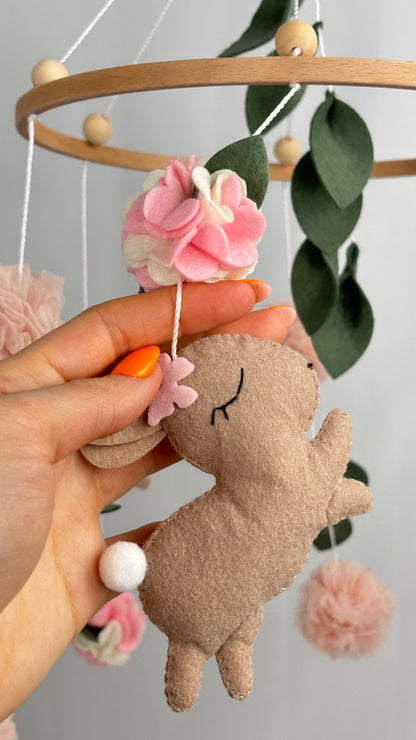 Blossom Bunny Cot Mobile - The Little Hive