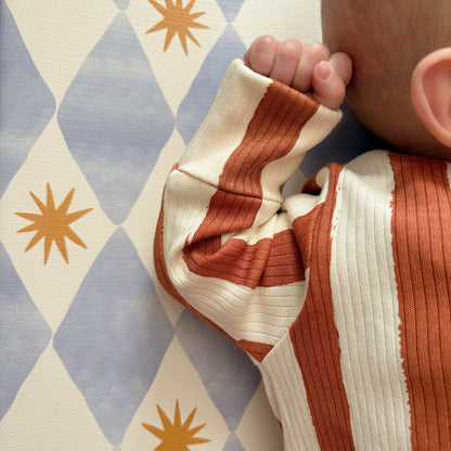 Travel Changing Mat - Blue Harlequin