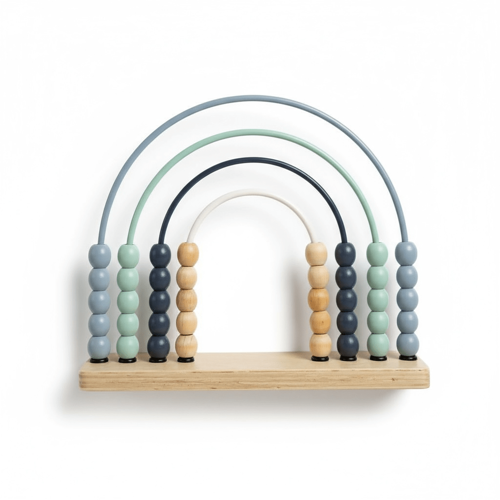 Blue Wooden Abacus Beads Toy - The Little Hive