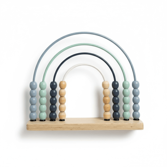 Blue Wooden Abacus Beads Toy - The Little Hive