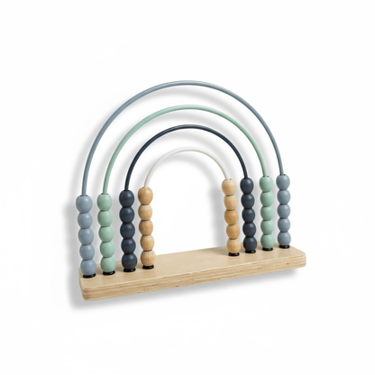 Blue Wooden Abacus Beads Toy - The Little Hive
