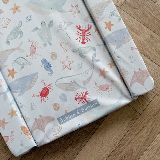 Standard Changing Mat - Deep Blue Sea Print