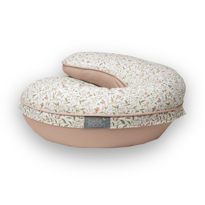 BellaMoon Sweet & Wild C-shaped body pillow with soft organic cotton cover, designed for maternity, sleep, and full-body comfort.