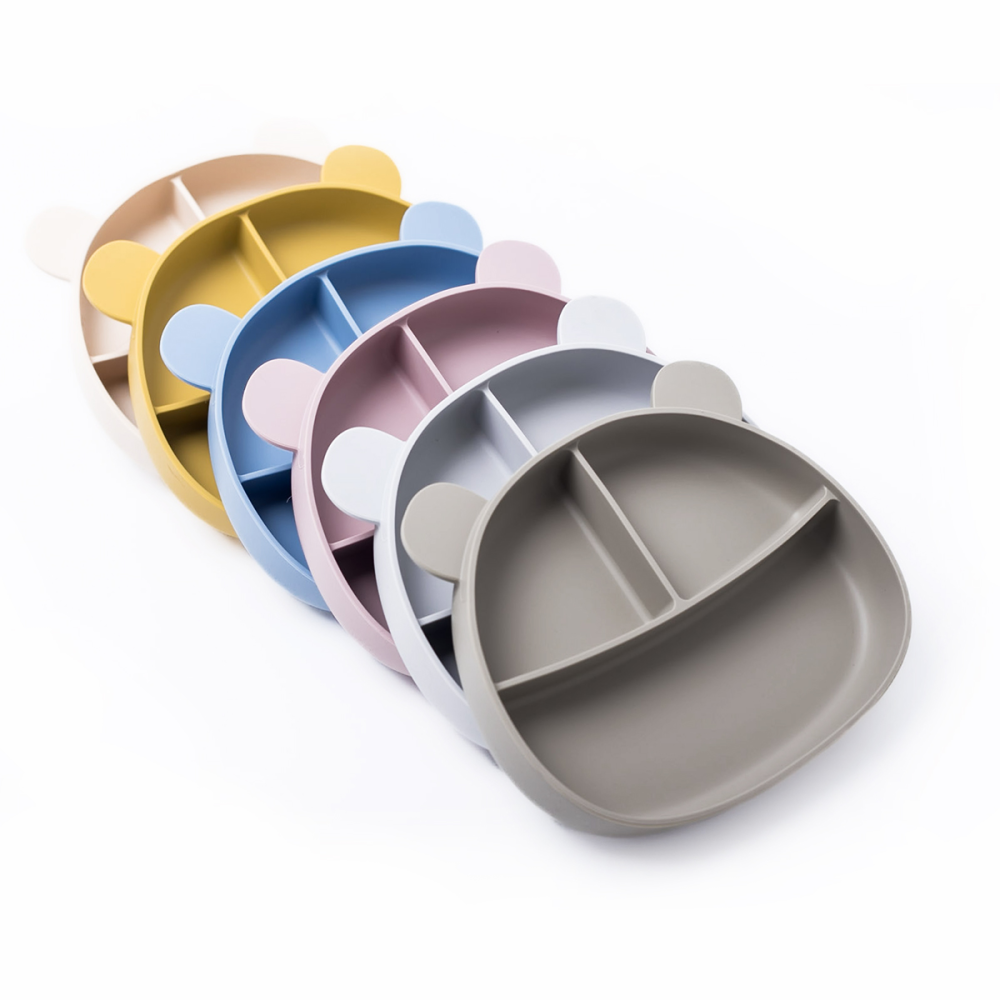 Callowesse Silicone Divided Suction Plate - Pale Mauve