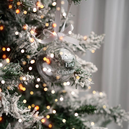 Bump's First Christmas Glass Bauble - The Little Hive