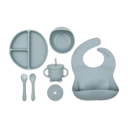 Ensemble d'alimentation en silicone BLW Essentials - Bleu foncé