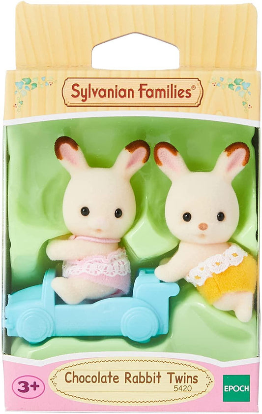 Coffret de jeu Sylvanian Families Lapins Chocolat Jumeaux pour les enfants de 3 ans et plus