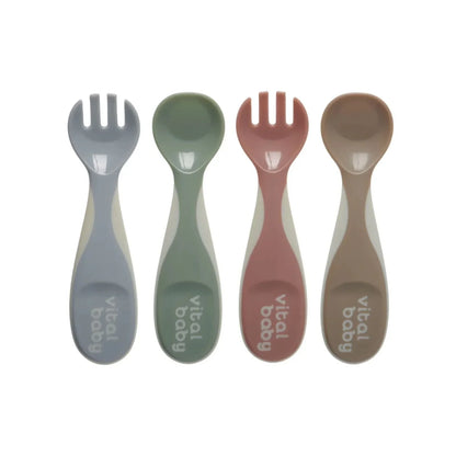 Vital Baby Nourish Chunky Cutlery Natural Pack of 4