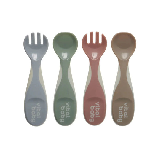 Lot de 4 couverts épais Vital Baby Nourish Natural