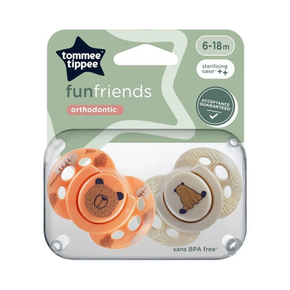 Sucettes Tommee Tippee Fun Style 6-18 mois, lot de 2, assorties