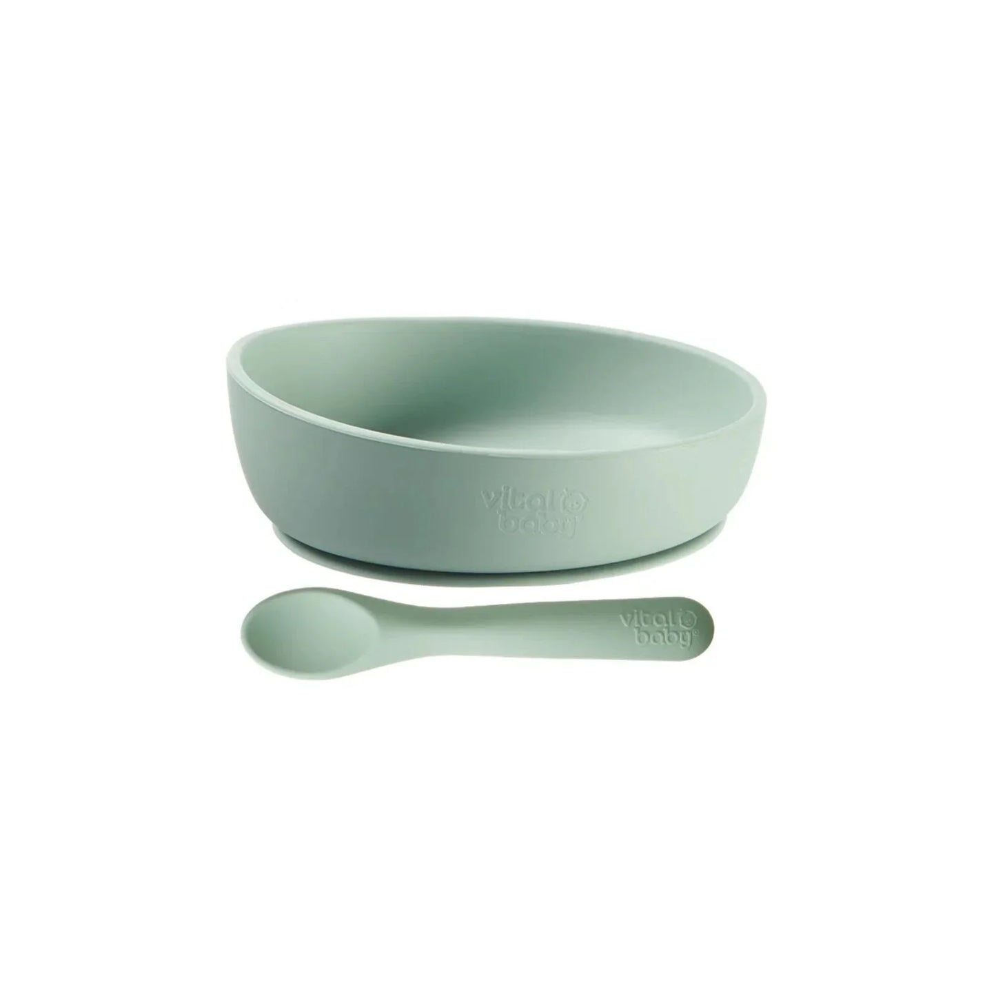 Vital Baby Nourish Silicone Suction Bowl Set - Crushed Mint
