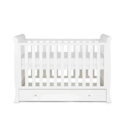 Ickle Bubba Snowdon 4 in 1 Mini 2 Piece Furniture Set White - Premium Sprung Mattress