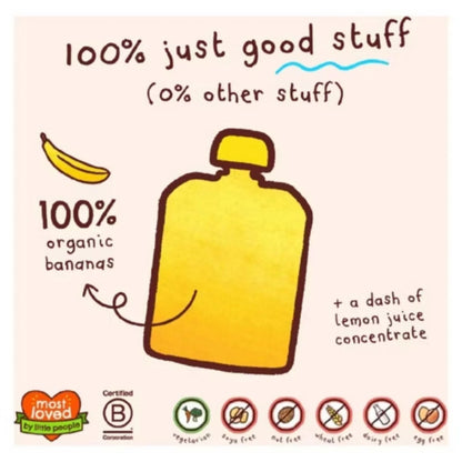 Purée de bananes bio Ella's Kitchen First Tates en gourde (4 mois et plus) 70 g