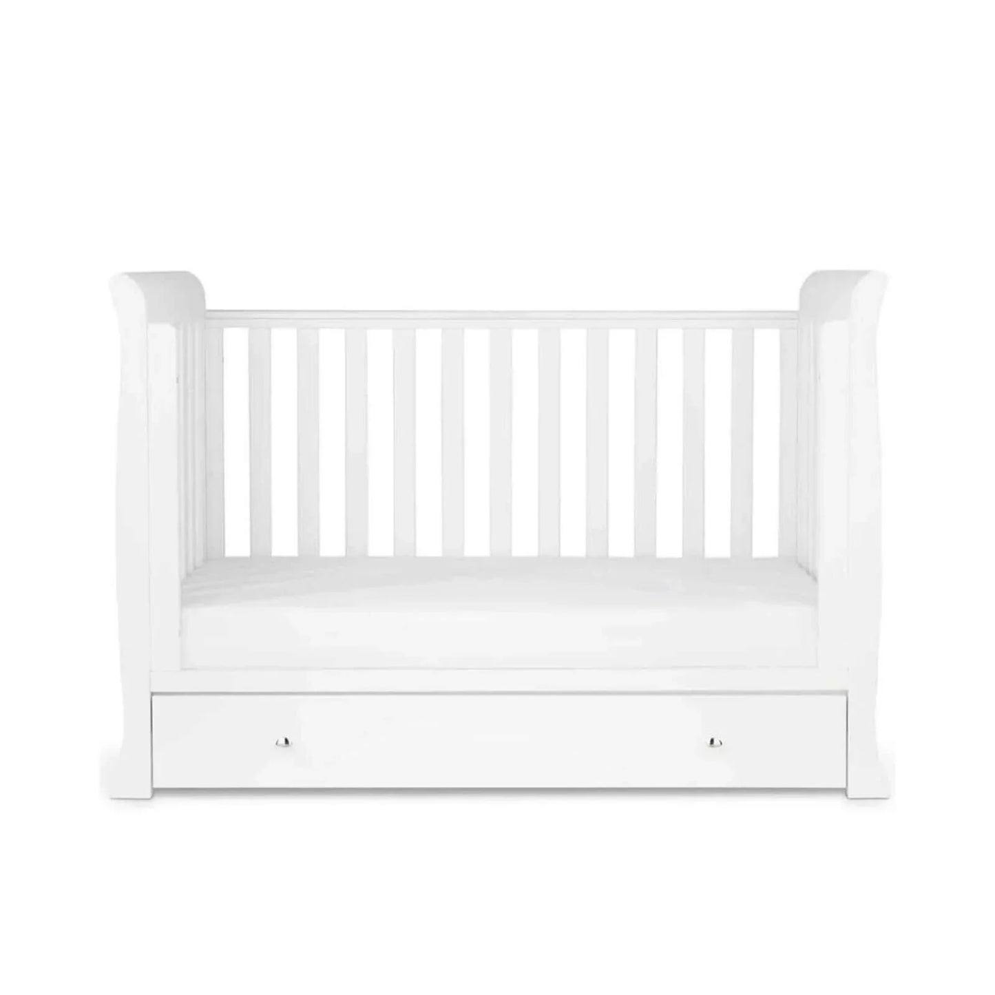 Ickle Bubba Snowdon 4 in 1 Mini 2 Piece Furniture Set White - Premium Sprung Mattress
