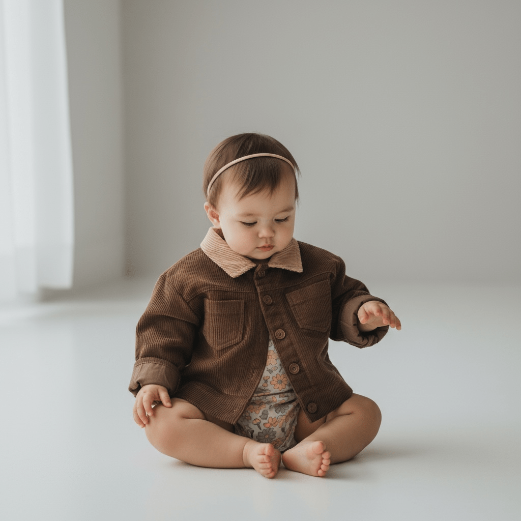 Corduroy Contrast Collar Jacket - The Little Hive