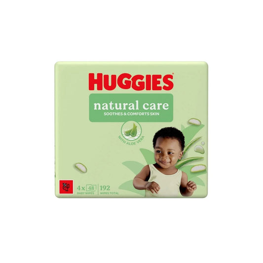 Lingettes pour bébé Huggies Natural Care sans plastique, paquet de 48,