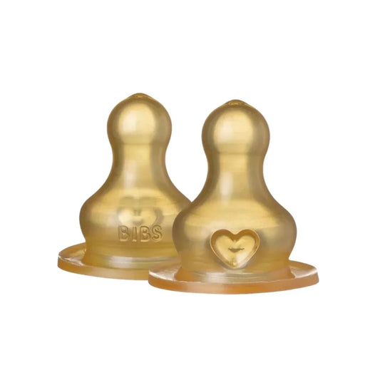Tétines BIBS en latex à débit rapide, 4 mois et plus, lot de 2
