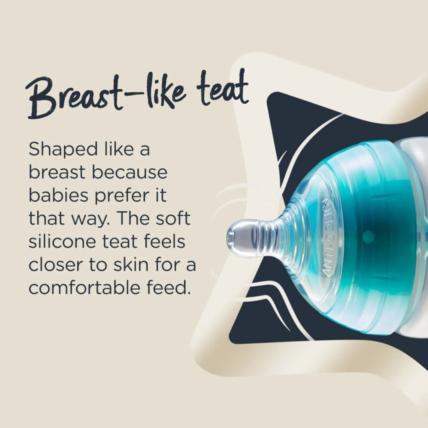 Tétine anti-coliques Tommee Tippee Advanced à débit rapide 6 mois et plus (2 unités)