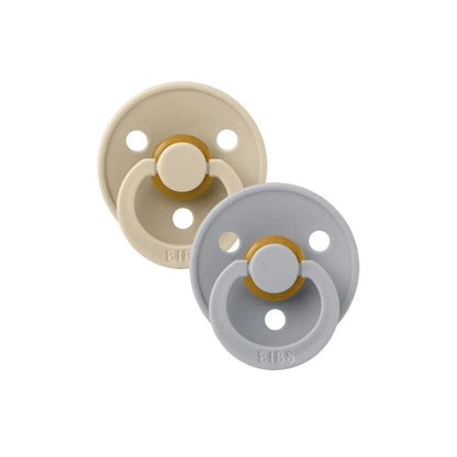 Sucettes en latex colorées BIBS, dès 6 mois, lot de 2 - Vanille et Nuage