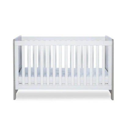 Ickle Bubba Pembrey Cot Bed Ash Grey - Premium Sprung Mattress