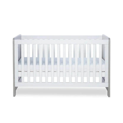 Ickle Bubba Pembrey Cot Bed Ash Grey - Premium Pocket Sprung Mattress