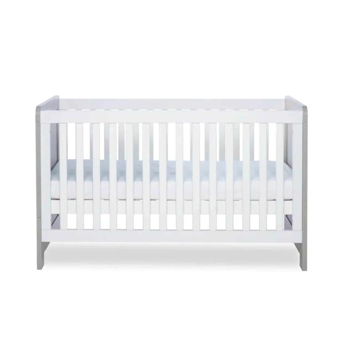 Ickle Bubba Pembrey Cot Bed Ash Grey - Fibre Mattress