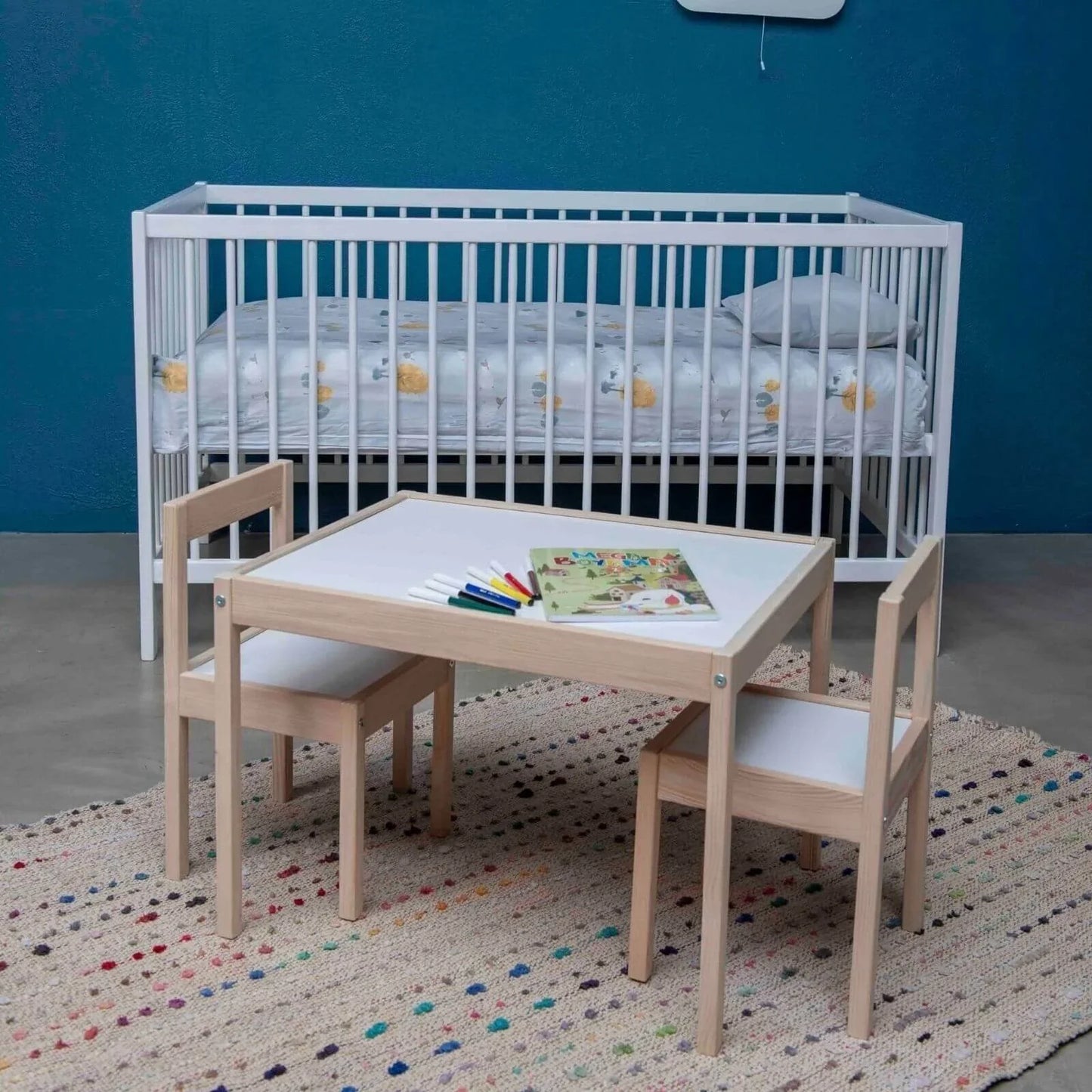 Ensemble table et chaise en bois Montessori pour bébé