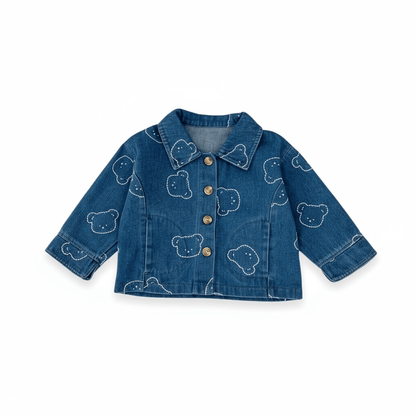 Denim Bear Print Jacket & Jogger Set (2 - Piece) - The Little Hive