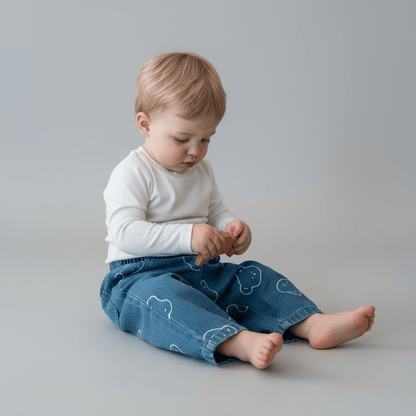 Denim Bear Print Jacket & Jogger Set (2 - Piece) - The Little Hive