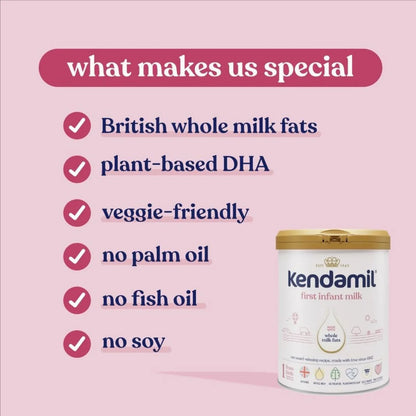 Lait infantile Kendamil Stage 1, premier aliment dès la naissance, 800 g