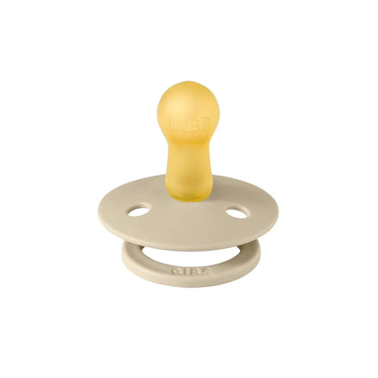 Sucettes en latex colorées BIBS 0-6 mois, lot de 2 - Vanille et Rose