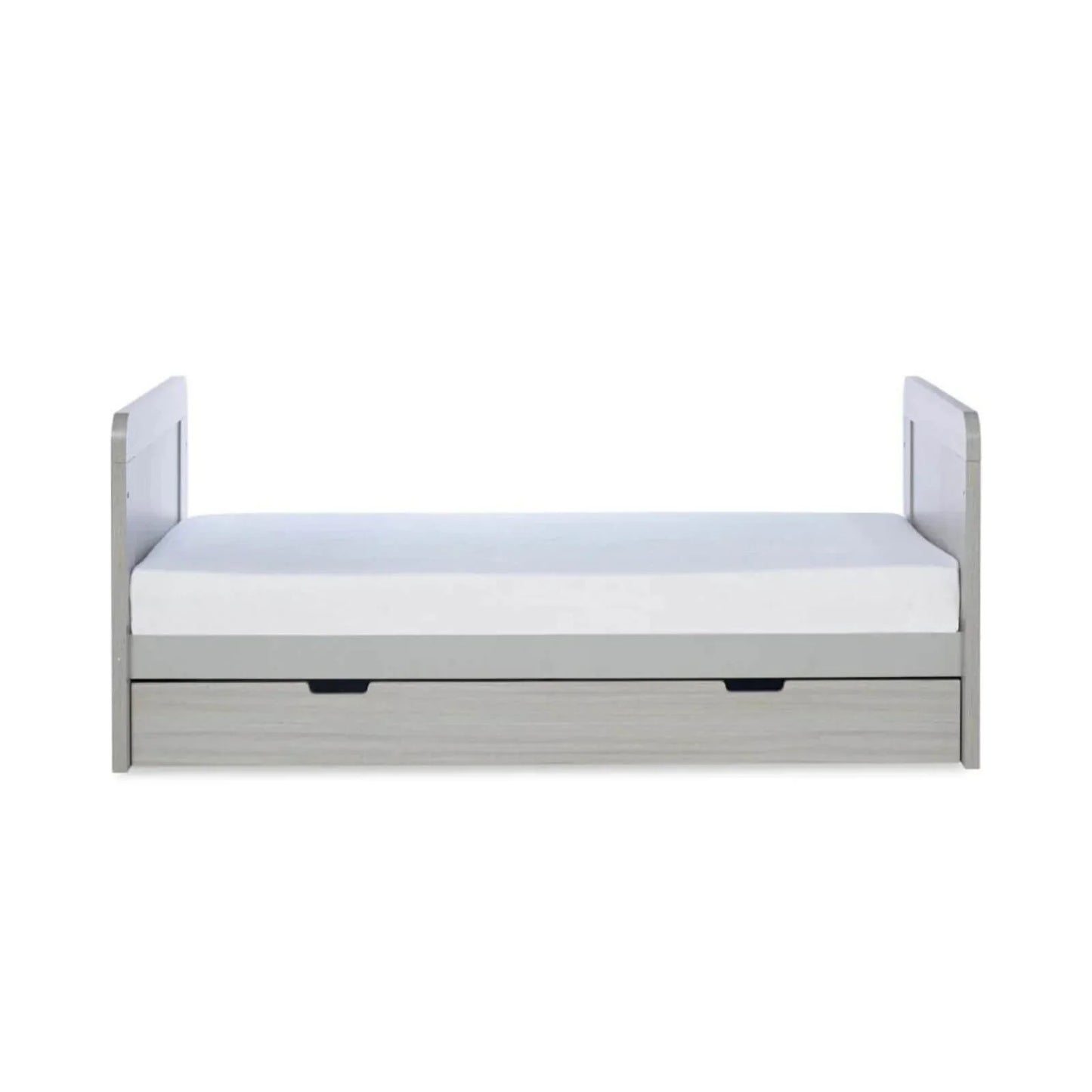 Ickle Bubba Pembrey Cot Bed & Under Drawer Ash Grey - Without Mattress