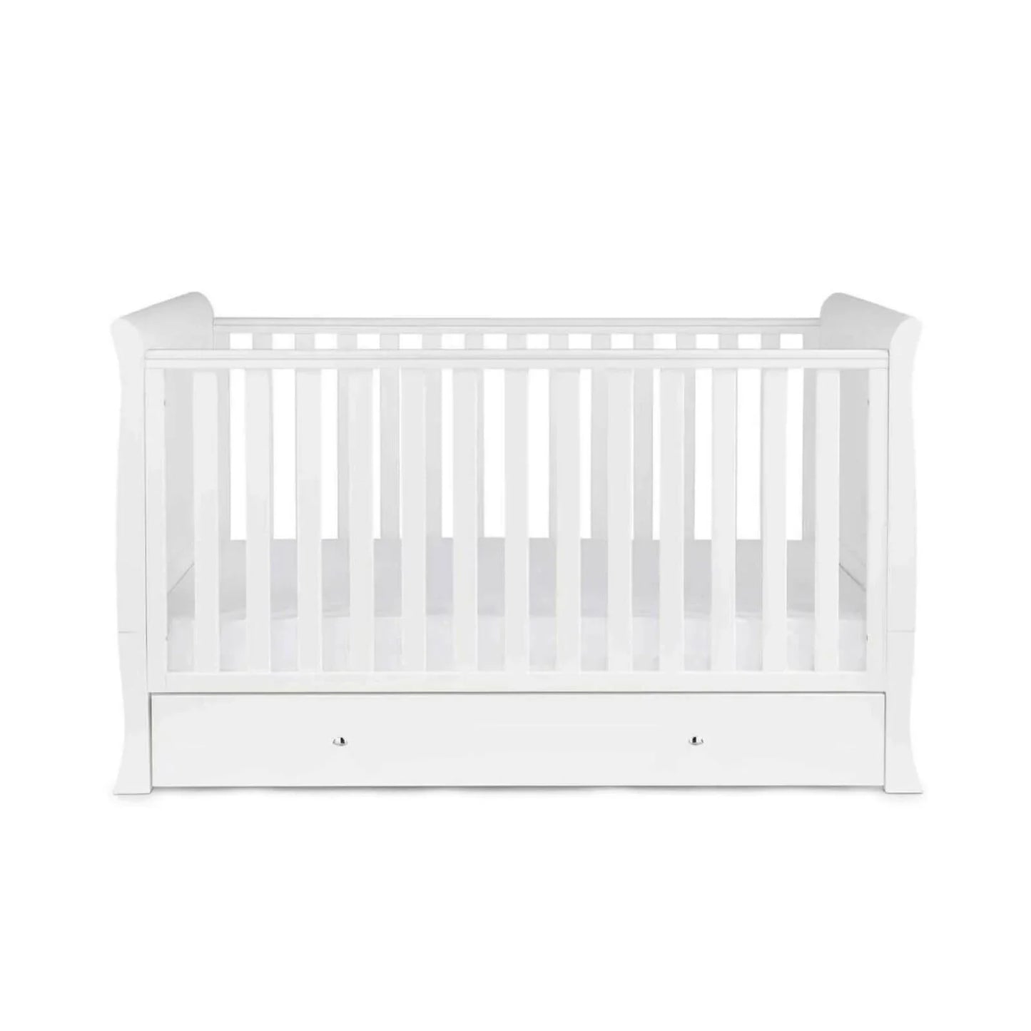 Ickle Bubba Snowdon Classic 2 Piece Furniture Set White - Premium Sprung Mattress