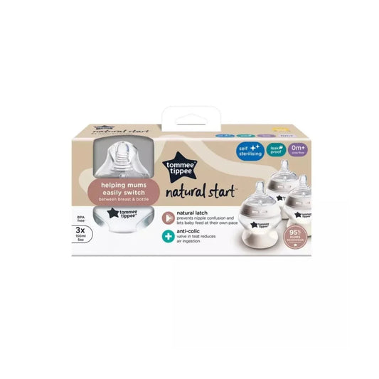 Lot de 3 flacons Tommee Tippee Closer To Nature 150 ml