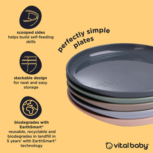 Assiettes Vital Baby Nourish Perfectly Simple, paquet de 5