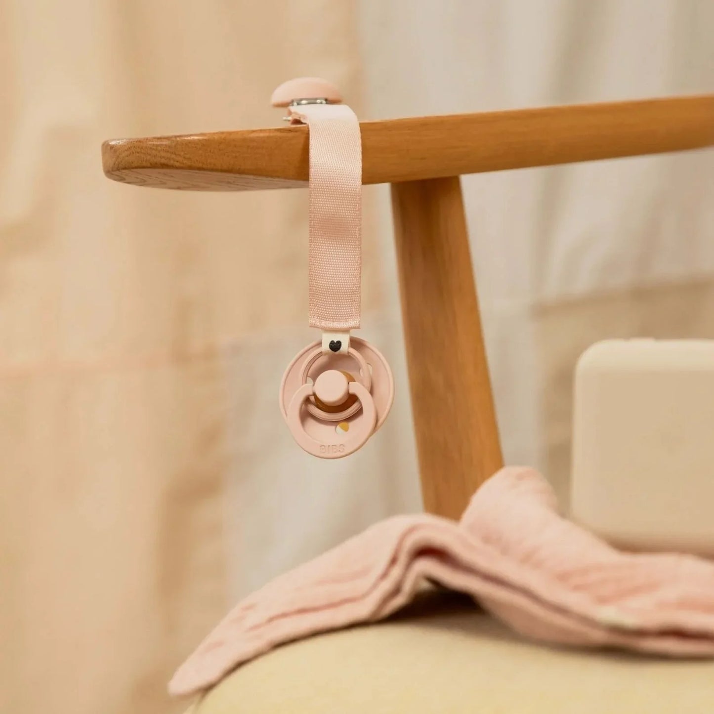 Ruban pour attache-tétine BIBS - Rose poudré