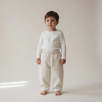 Fleece - Lined Corduroy Baby Trousers - The Little Hive