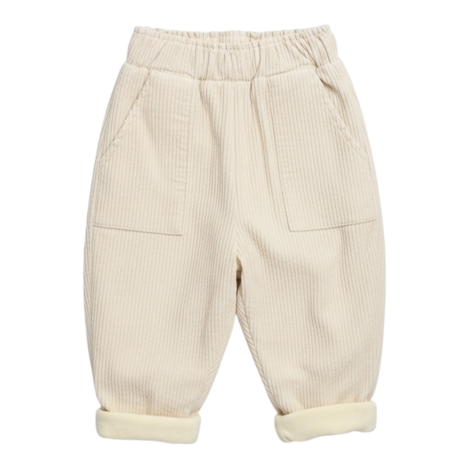 Fleece - Lined Corduroy Baby Trousers - The Little Hive