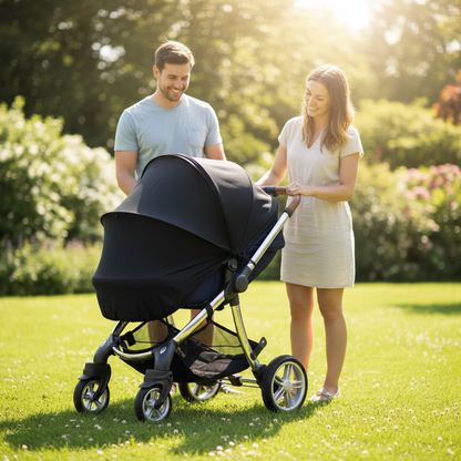 Trip Sun Shade / Sleep Shade, Universal Fit for all Pushchairs & Car Seats , Up to UPF 50