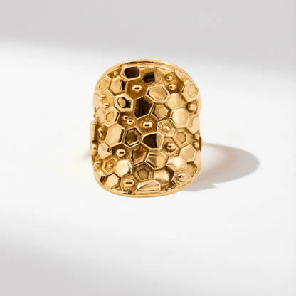 Gold or Silver Statement Saddle Ring - Hemera