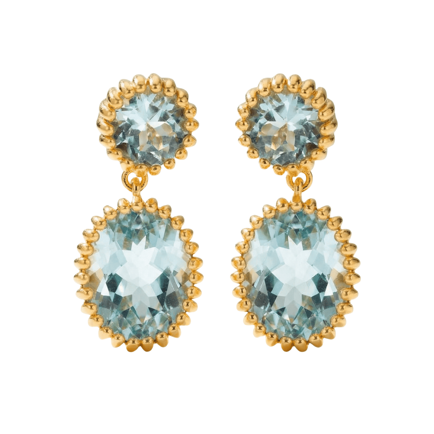Gold Sky Blue Topaz Aurelia Earrings