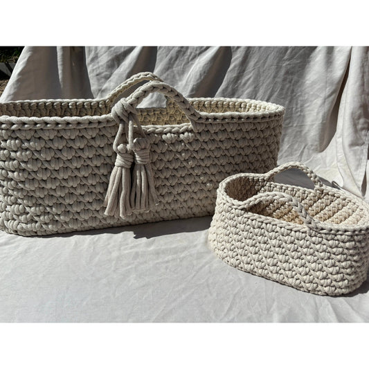 Handmade Neutral Moses Basket - The Little Hive