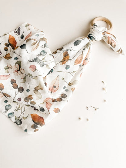 Teether Muslin Lovey Teething Ring