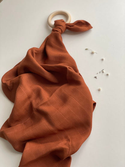 Teether Muslin Lovey Teething Ring