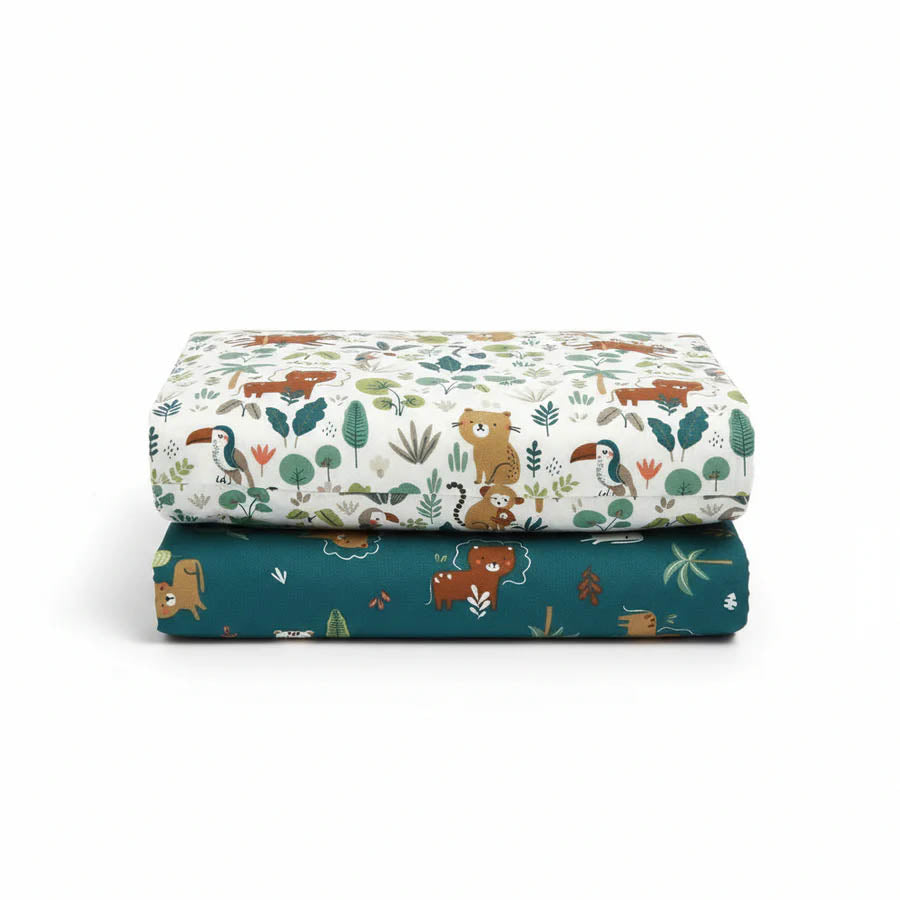 Jungle Organic Cotton Toddler 3 Piece All-in-One 4.0 Tog Quilt Bedding Set with Bumper